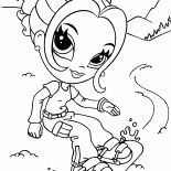 Ragazza su uno snowboard