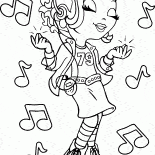La ragazza canta