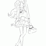 Barbie in un abito corto