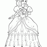 Barbie in abito lussureggiante