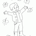 Autunno caduta delle foglie