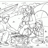 Famiglia al falò