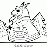 Capra e la foresta