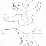 Ragazza sta pattinando