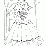 Abito lungo della sposa