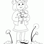 Ragazza con i denti di leone