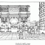 Arco di trionfo e il Colosseo