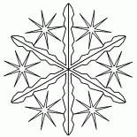 Stella in forma di fiocchi di neve