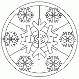 Vetrata di fiocchi di neve