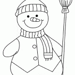 Pupazzo di neve allegro