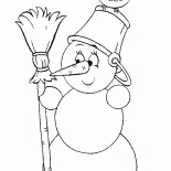 Pupazzo di neve e di uccelli