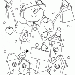 Pupazzo di neve e alimentatori