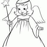 Ragazza in costume da angelo