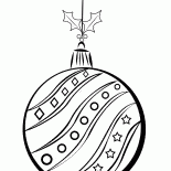 Palla di albero di Natale su una corda