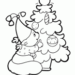 Buon Orso e albero di Natale