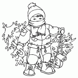 Ragazzo con lalbero di Natale