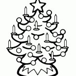 Le candele sullalbero di Natale