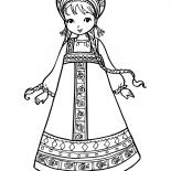 Ragazza in costume nazionale