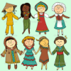 Bambini in abiti tradizionali
